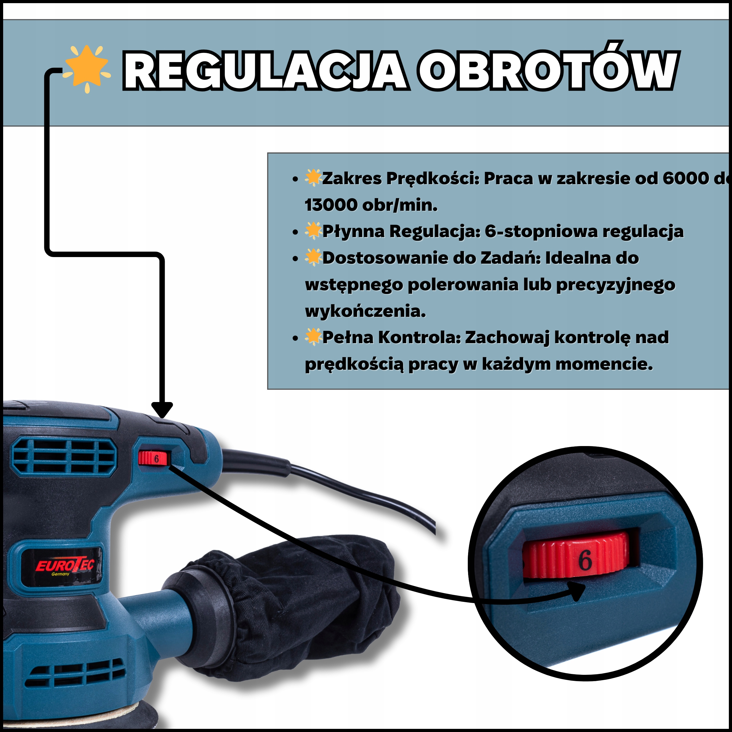 SZLIFIERKA OSCYLACYJNA GOS-1350 — widok 5
